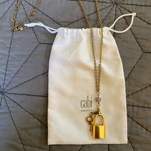 CABI Gold Locket with Key Necklace